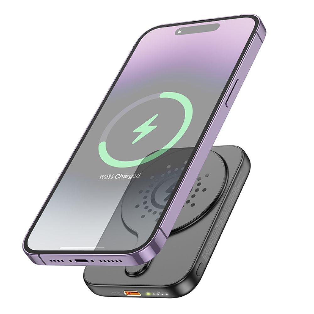 Універсальна Мобільна Батарея Power Bank Hoco J117 Esteem PD20W magnetic 5000mAh Колір Чорний