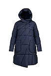 Подовжена зимова куртка Finn Flare A20-12006-101 Down Fill темно-синя L, фото 7