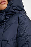 Подовжена зимова куртка Finn Flare A20-12006-101 Down Fill темно-синя L, фото 6