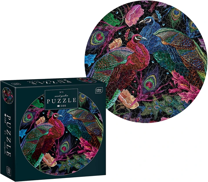 Пазли круглі Таємний сад 63 см 500 елем. Interdruk 342058