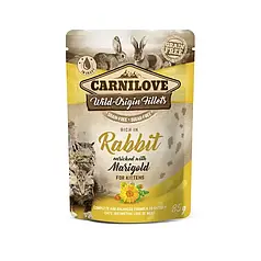 Вологий корм для кошенят Carnilove pouch 85 г - кролик та календула