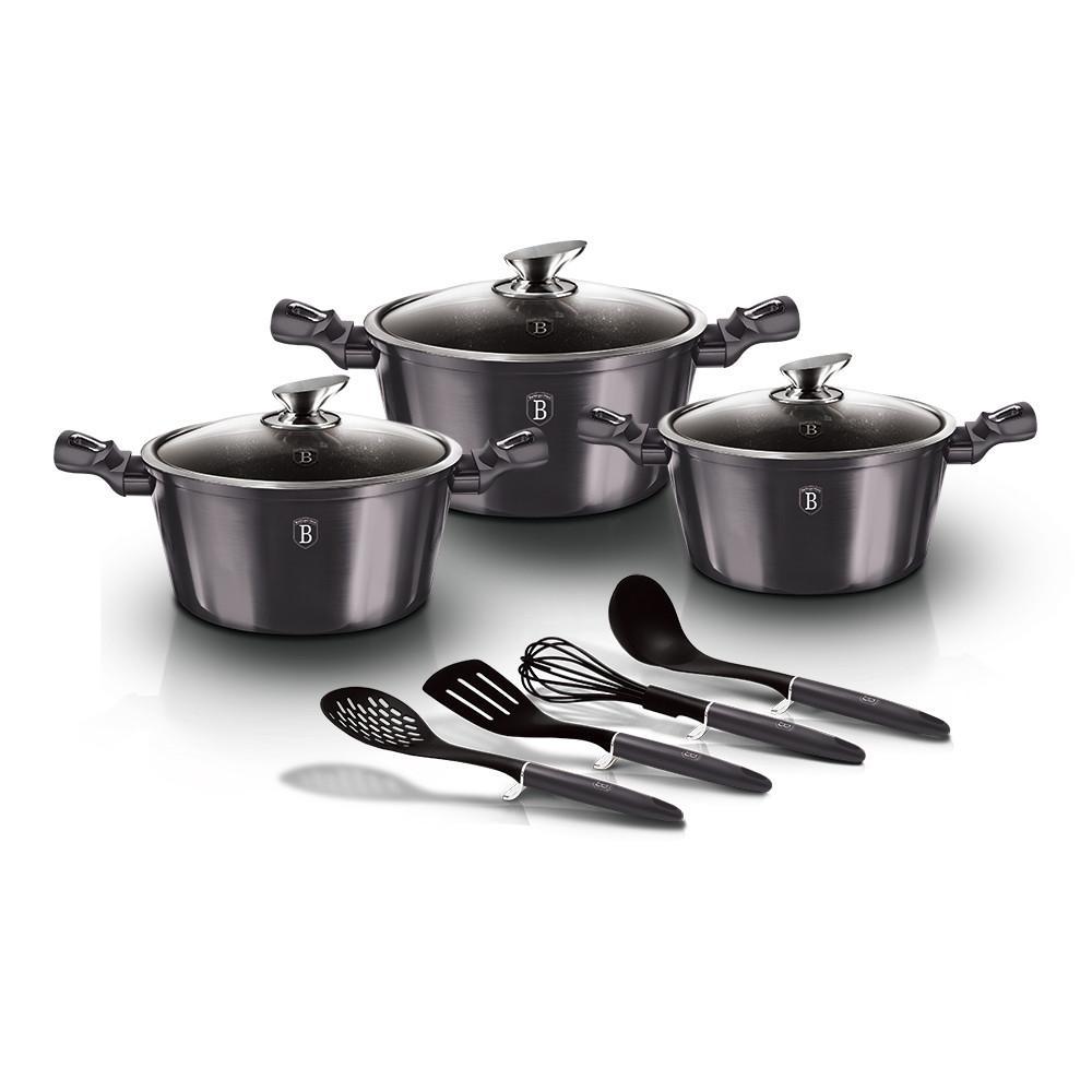 Набір посуду 10 предметів Berlinger Haus Metallic Line Carbon Pro Edition (BH-6919)