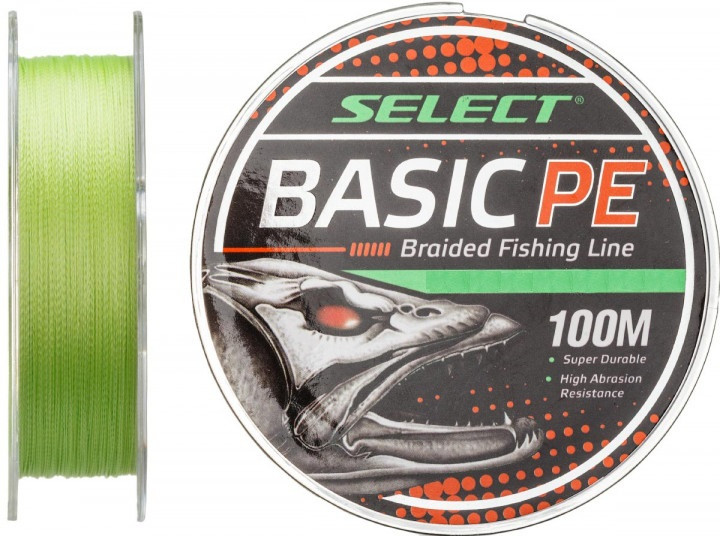 Шнур Select Basic PE Салатовый 100 м 0.16мм 8.3кг/18lb (1870-27-50), фото 1
