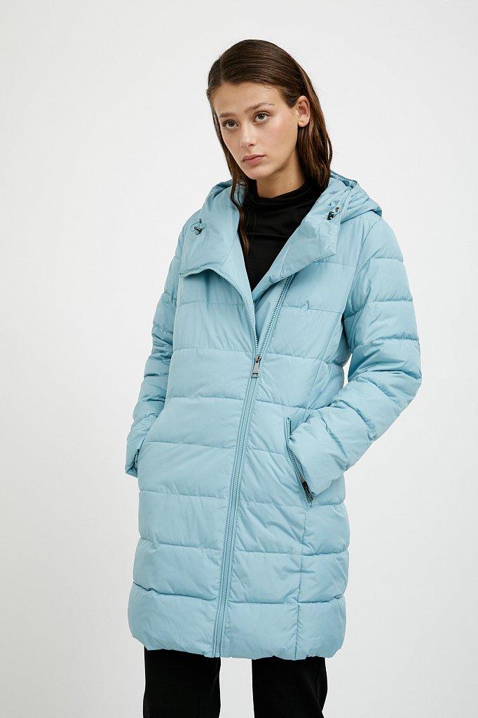 Подовжена зимова куртка Finn Flare A20-12016-121 Down fill блакитна S, фото 1