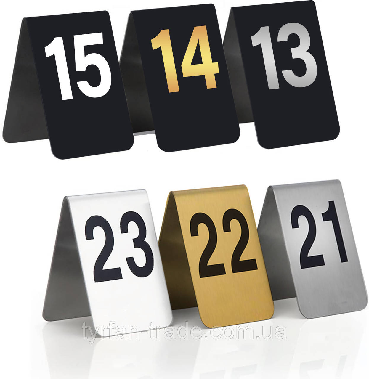 Таблички для нумерації столів — нумерація столів