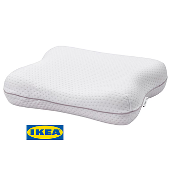 Подушка ергономічна IKEA ISRANUNKEL 41х51 см Біла 005.767.33