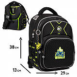 Шкільний набір YES Gamer S-91 (рюкзак, пенал, сумка) 38х29х13 см, 14 л, чорний (559589) 130-145 см, фото 2