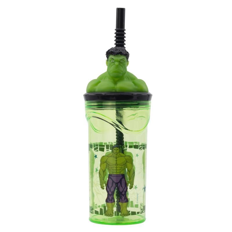 Пляшка з трубочкою 360 мл Stor Avengers Hulk (74867)