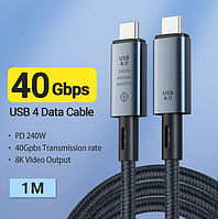 Кабель USB 4.0 USB-C to USB-C 240W Fast Charging 8K/60Hz 40Gb/s 1м новий