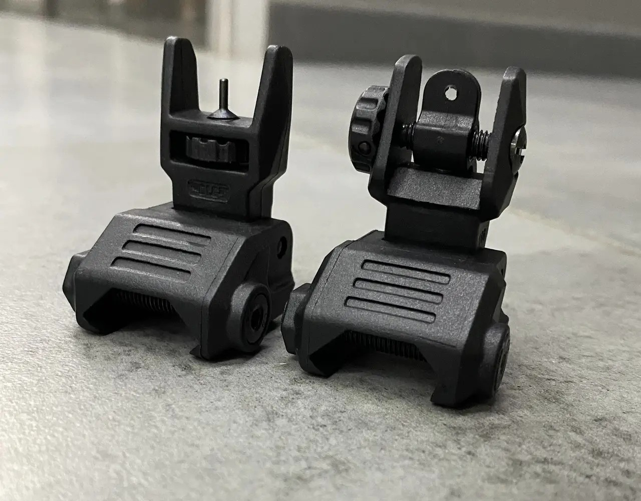 Мушка та цілик низькі DLG TACTICAL (DLG-166) чорний на Picatinny, фото 1