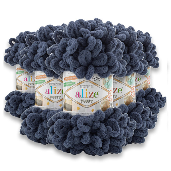 Упаковка Alize Puffy, Синя тінь No900, 5 шт., фото 1