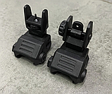 Мушка та цілик низькі DLG TACTICAL (DLG-166) чорний на Picatinny, фото 4