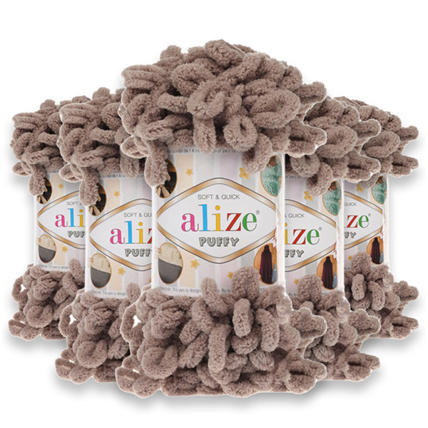 Упаковка Alize Puffy, Темно-бежевий No530, 5 шт.