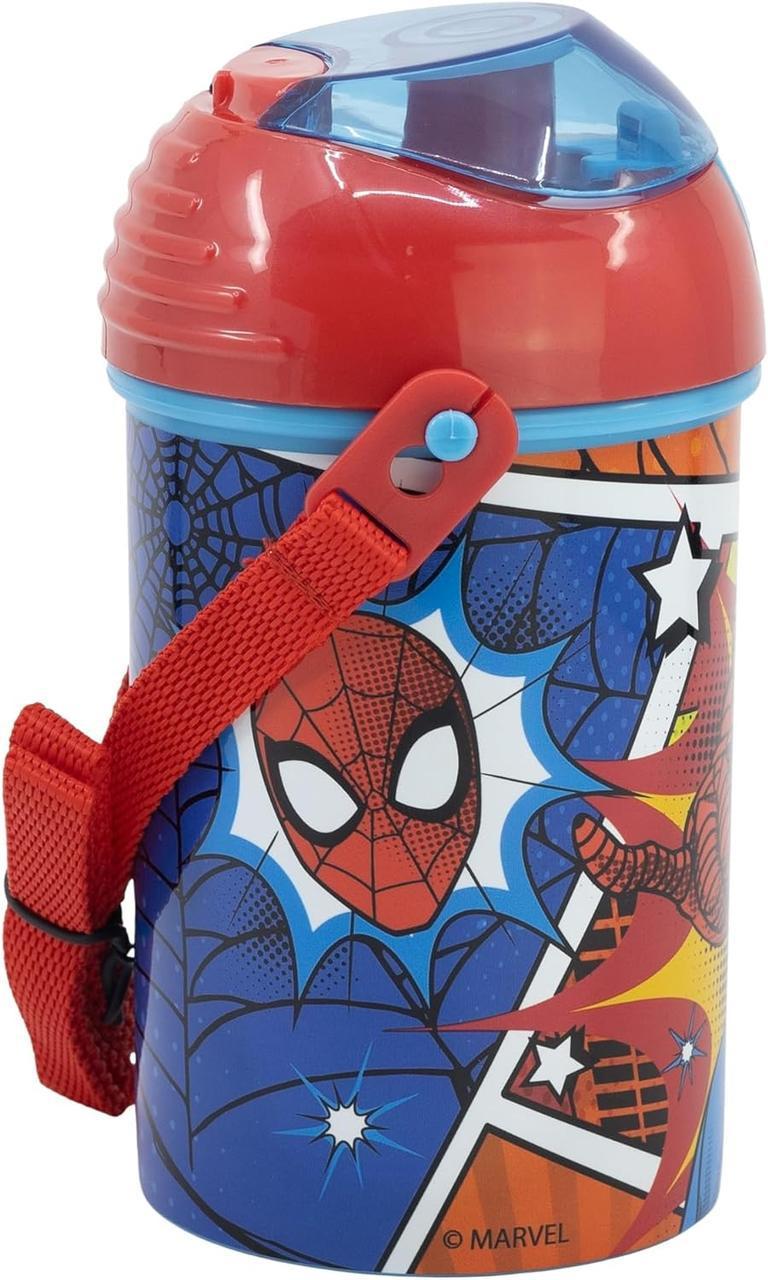 Дитяча пляшка для води з ремінцем 450 мл Stor Spider-Man (74769)