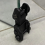 Мушка та цілик високі DLG TACTICAL (DLG-167) чорний знімний на Picatinny, фото 5