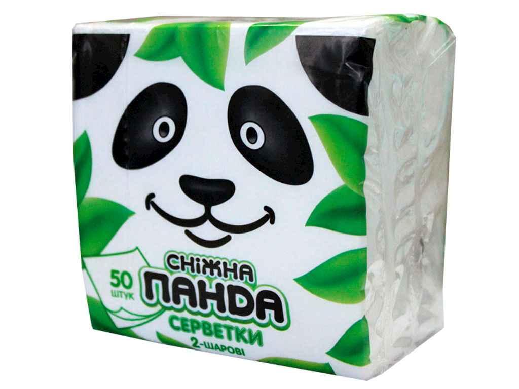 Серветки білі (50 шт) ТМ СНІЖНА ПАНДА, фото 1