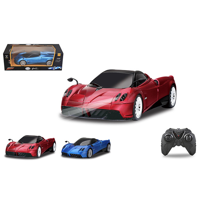 Машина 1601G (12шт) р/к 2,4 ГГц, 29,5см, 1:16, Pagani Huayra Roadster, світло, гумові колеса,2 кольори, на