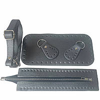 Набір для сумки, сірий екошкіра