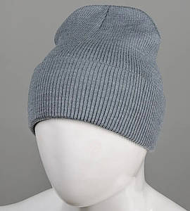 Базова подвійна з відворотом "Резинка" (231212), Сірий індиго