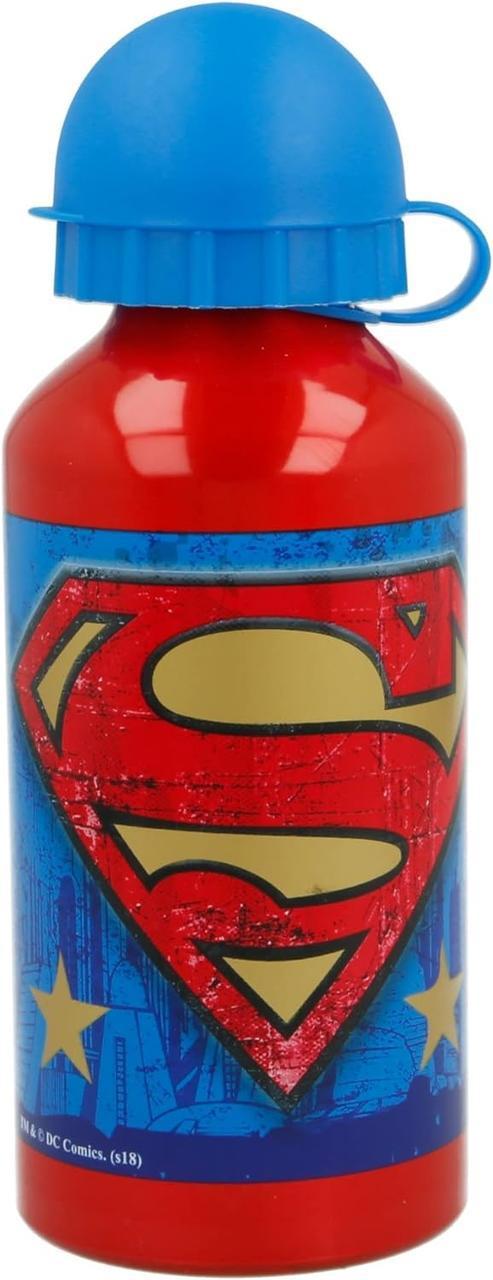 Пляшка алюмінієва дитяча 400 мл Stor Superman (85634)