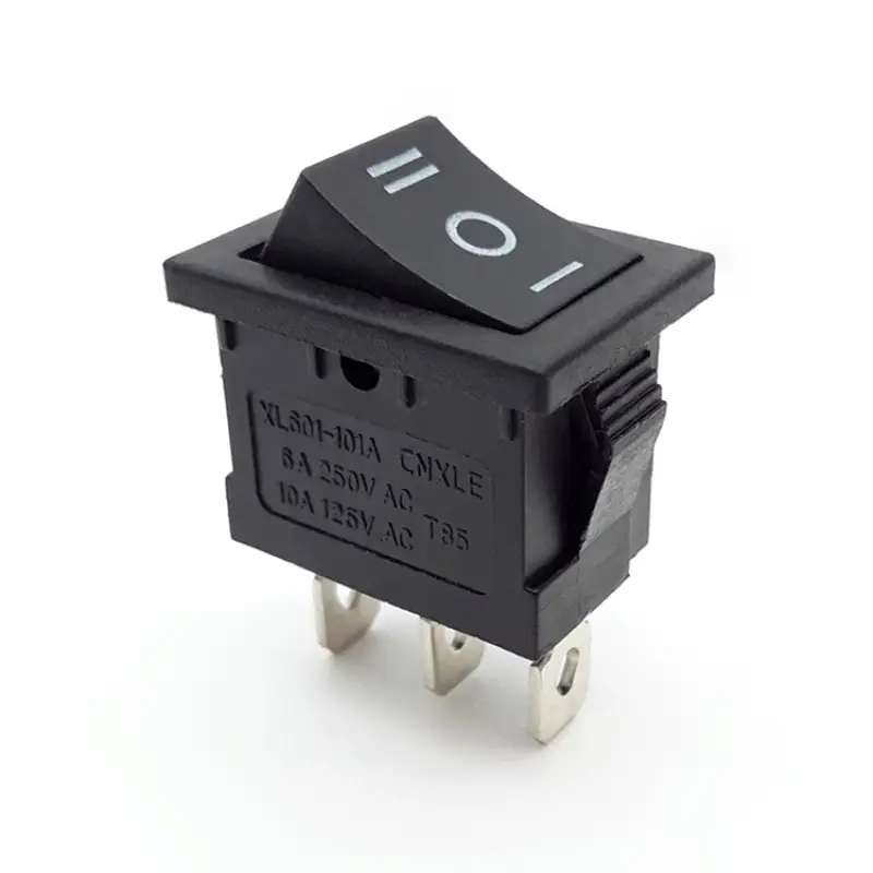 Вимикач, кнопка на 3 положення KCD1-101 15*21mm AC 6А 250В 3 контакти. 3 положення