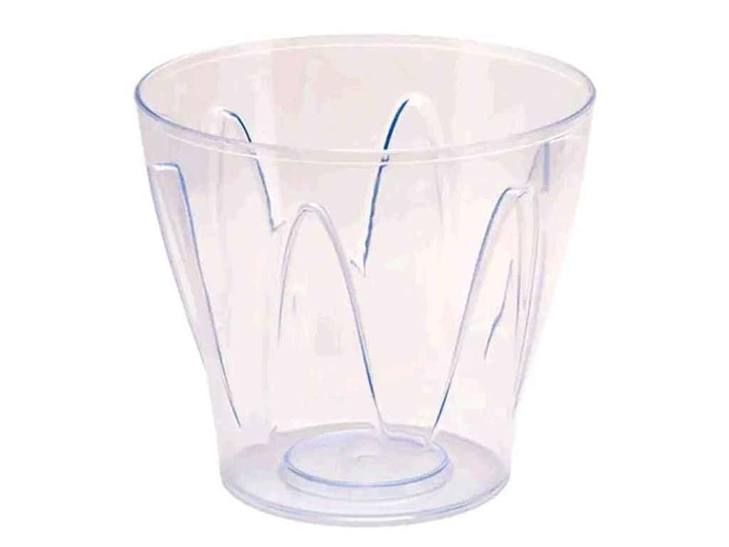 Кашпо 1,2л Аркада 130мм Прозорий ТМ ЕТАЛОН-С, фото 1