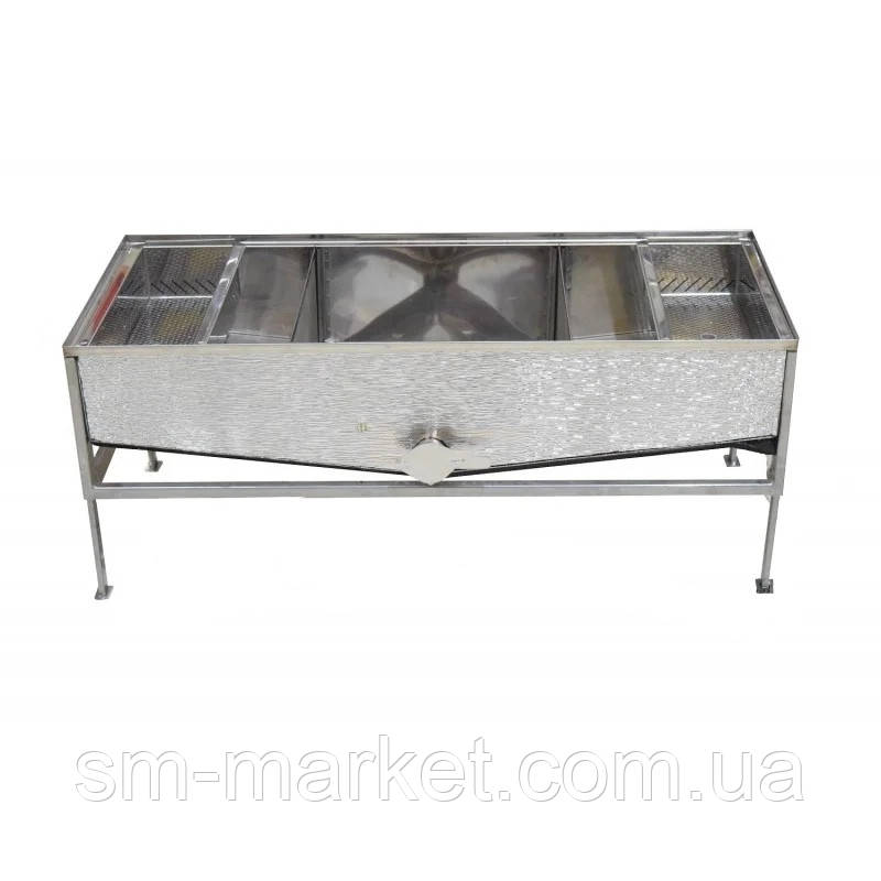 Бак-відстійник горизонтальний, для фільтрації меду, 120 л (AISI 304) кран нержавіючий