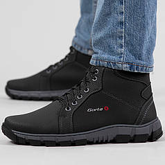 Черевики чоловічі зимові з прошитою підошвою чорні (ЛБ 21)