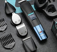 Набір для стрижки VGR V-108 10в1 Professional для догляду за волоссям, бородою, триммер для носа, 9 насадок, фото 3