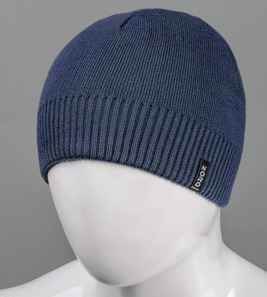 Шапка чоловіча 4-кл. без закота (С2213), Сіро-синій, фото 1