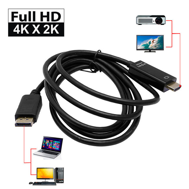 Кабель DisplayPort to HDMI 4Kx2K, 1.8 м
