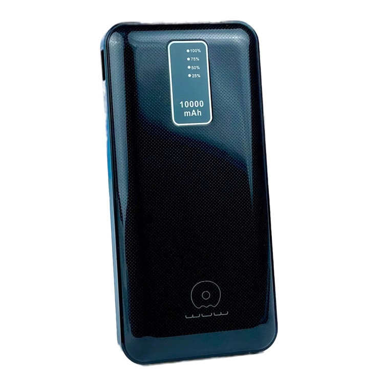 Портативний акумулятор WUW Y135 10000mAh USB, Micro USB, Type-C, Lightning Чорний