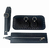 Набір для сумки, чорний екошкіра