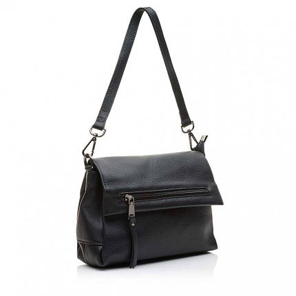 Жіноча шкіряна сумка маленька BAGS4LIFE 8273-2 чорна, фото 1