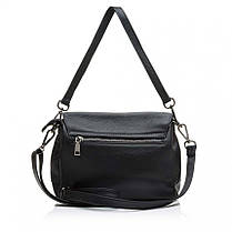 Жіноча шкіряна сумка маленька BAGS4LIFE 8273-2 чорна, фото 4