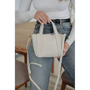 Жіноча сумка з натуральної шкіри молочна BAGS4LIFE 77183, фото 1