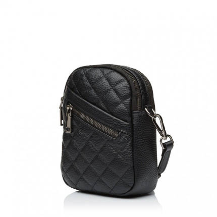 Жіноча сумка з натуральної шкіри чорна BAGS4LIFE 8875, фото 1