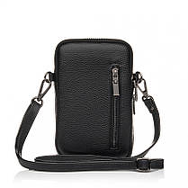 Жіноча сумка крос-боді з натуральної шкіри чорна BAGS4LIFE 6562, фото 4