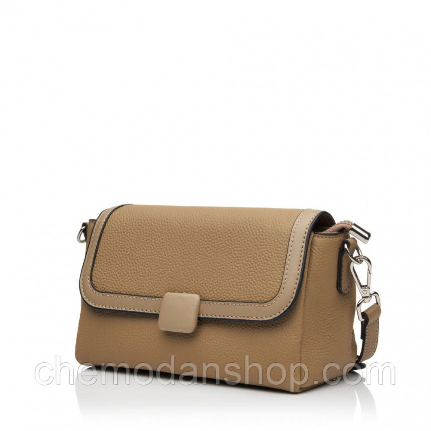 Сумка жіноча з натуральної шкіри бежева BAGS4LIFE 99128