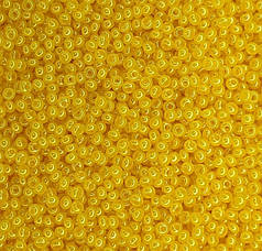 Бісер чеський Preciosa 17386, перлинний, жовтий (10 г)