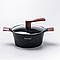 Набір каструль з кришками та пательня з антипригарним покриттям чорний, фото 3