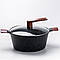 Набір каструль з кришками та пательня з антипригарним покриттям чорний, фото 5