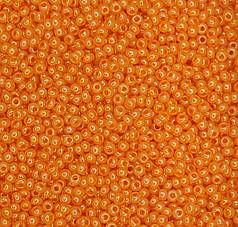 Бісер чеський Preciosa 17389, перлинний, помаранчевий (10 г)
