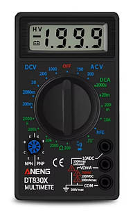 Мультиметр цифровий тестер ANENG DT830X. Чорний