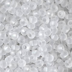 Бісер чеський Preciosa 00050, матовий прозорий, білий (10 г)