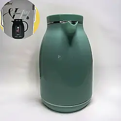 Глечик термос для напоїв зі скляною колбою на 1,5 л 29150 Зелений