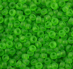 Бісер чеський Preciosa 50430, матовий прозорий, зелений яблучний (10 г)