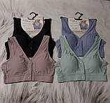 Жіночий топ на кнопках спереду з чашкою В/С 4 кольори, фото 2