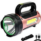 Ліхтар переносний акумуляторний RIAS T93-LED+COB із сонячною панеллю та функцією PowerBank Bronze (7_00958), фото 3