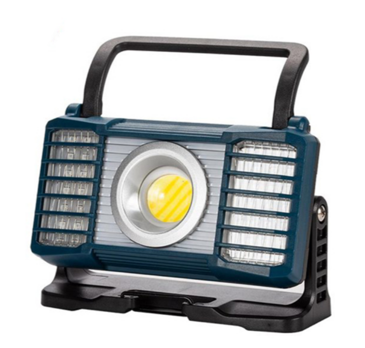 Ліхтар переносний акумуляторний RIAS W880-2-COB (біле+червоне+синє світло) PowerBank Type-C Blue (7_00981), фото 1